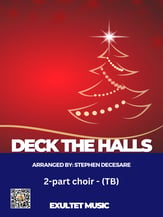 Deck The Halls TB choral sheet music cover